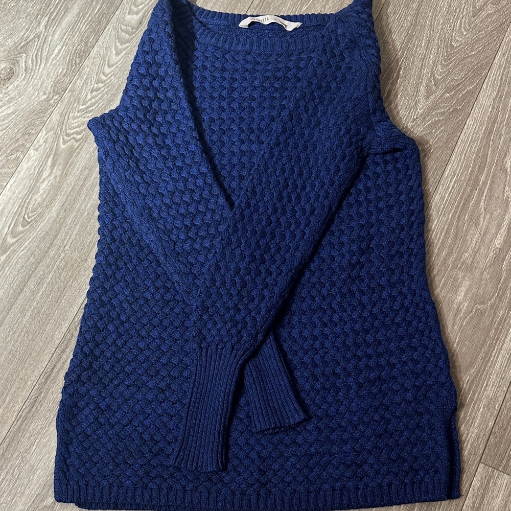 Athleta Deep Blue Textured Women's Sweater - Picture 4 of 8
